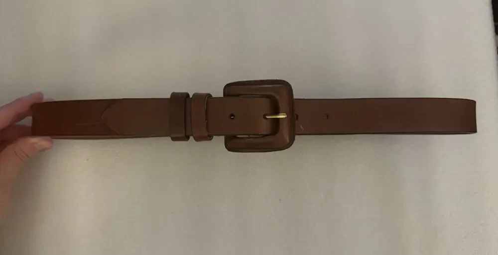 VTG Genuine Leather Brown Western Belt L